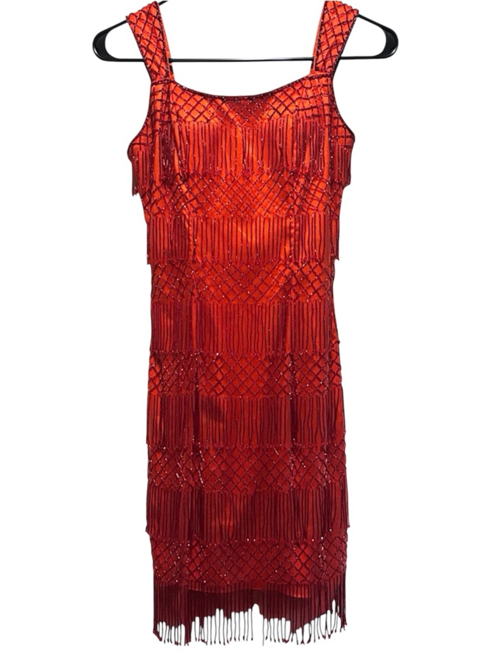 Jovani orange beaded homecoming formal dress